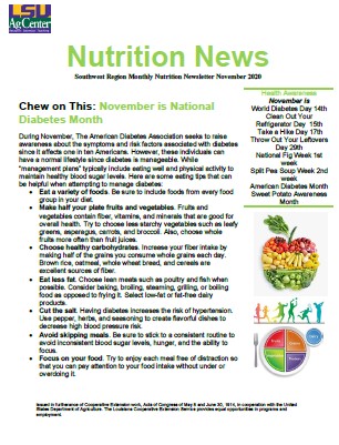 Nutrition News November 2020